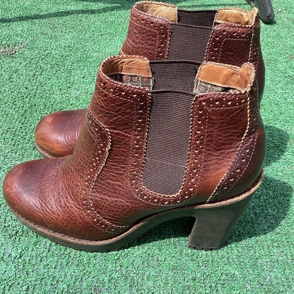 SPERRY TOP-SIDER Claremont Chelsea Maroon / Brown Size 7 Chunky Ankle Boots - Picture 2 of 8